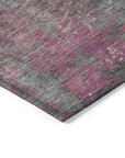 LOOMLAN Rugs Elon Pink Washable Indoor-Outdoor Rug