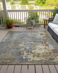 Eloril Brown Washable Indoor-Outdoor Rug