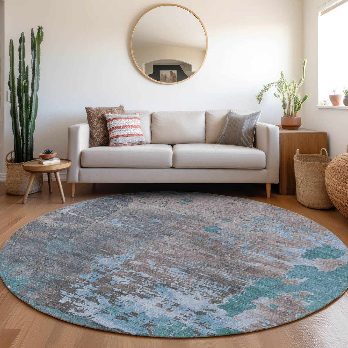 Addison Rugs Eloril Teal Washable Indoor-Outdoor Rug