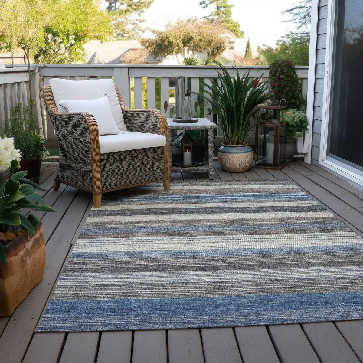 Addison Rugs Elyn Denim Washable Indoor-Outdoor Rug