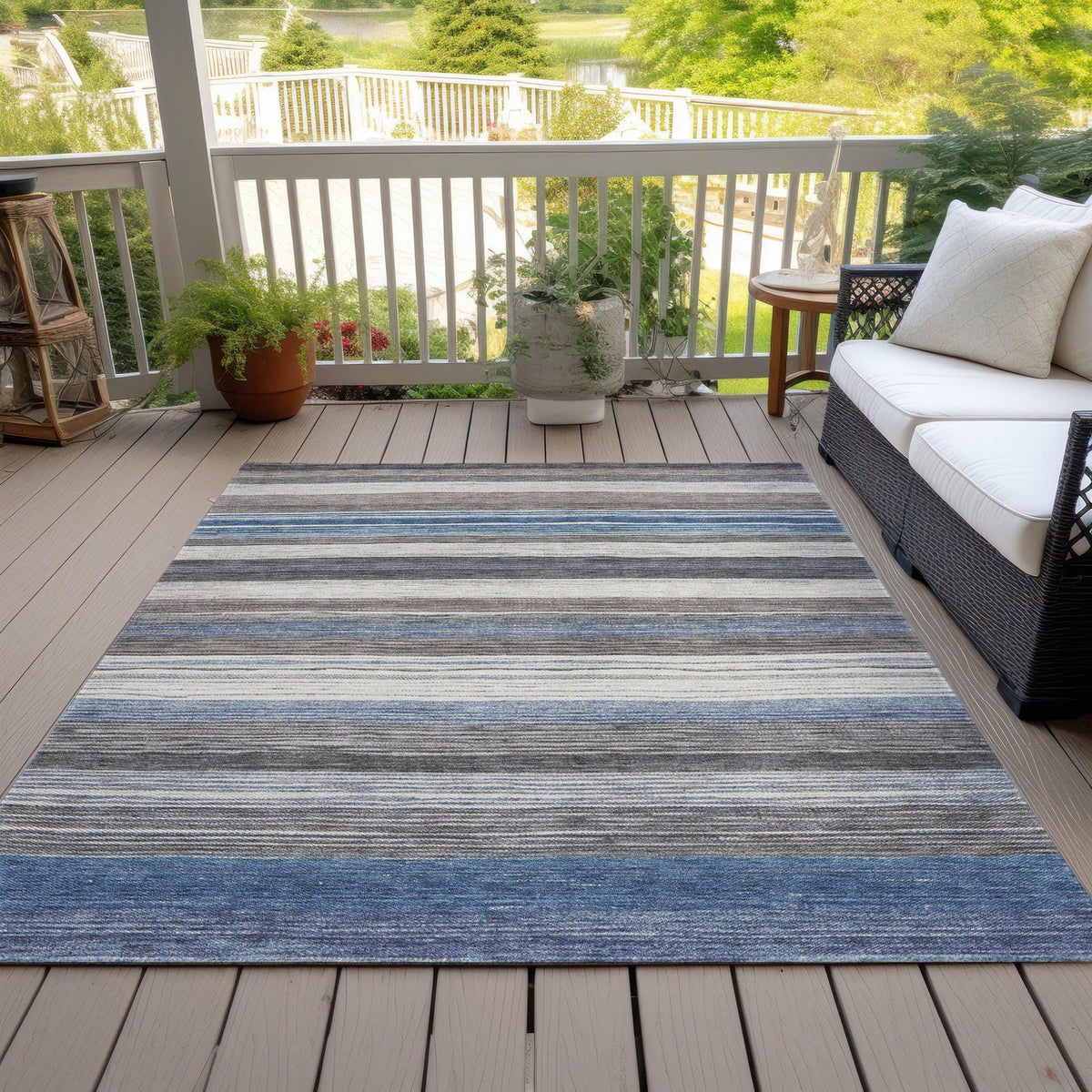 Addison Rugs Elyn Denim Washable Indoor-Outdoor Rug