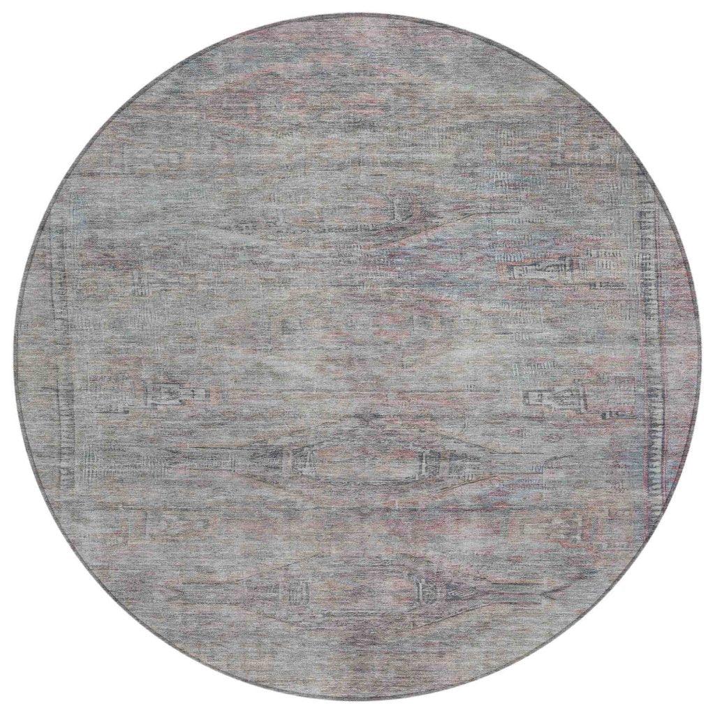 LOOMLAN Rugs Emalisse Gray Washable Indoor-Outdoor Rug