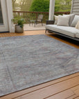 LOOMLAN Rugs Emalisse Gray Washable Indoor-Outdoor Rug