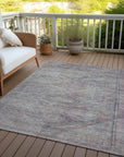 LOOMLAN Rugs Emalisse Gray Washable Indoor-Outdoor Rug