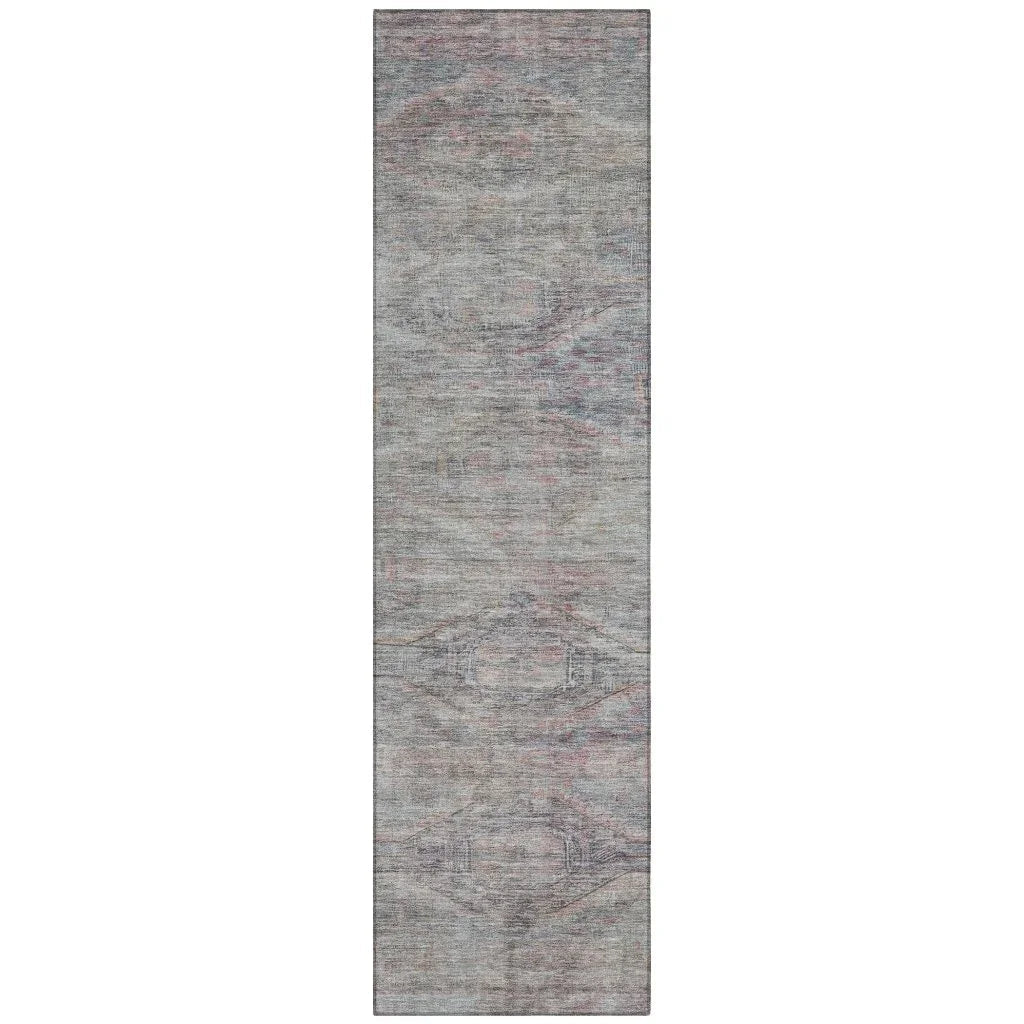 LOOMLAN Rugs Emalisse Gray Washable Indoor-Outdoor Rug