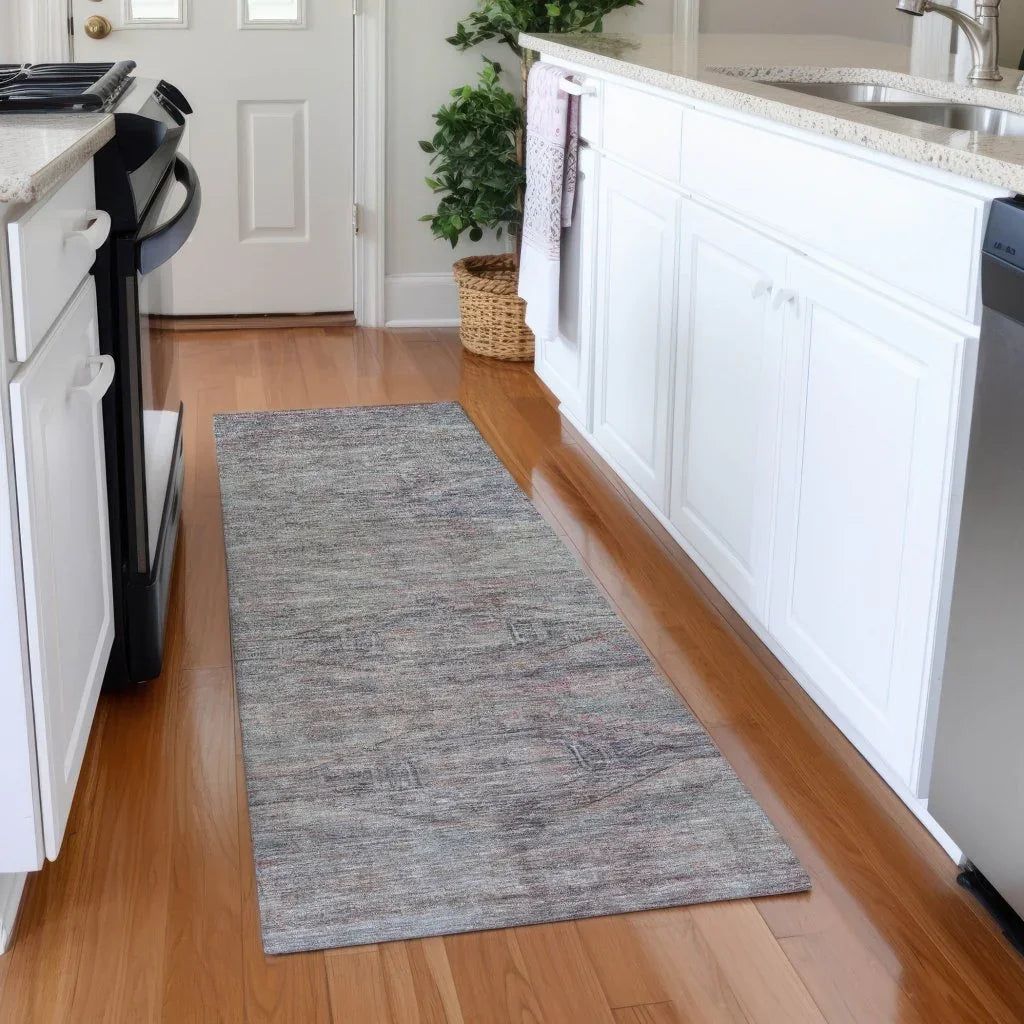 LOOMLAN Rugs Emalisse Gray Washable Indoor-Outdoor Rug