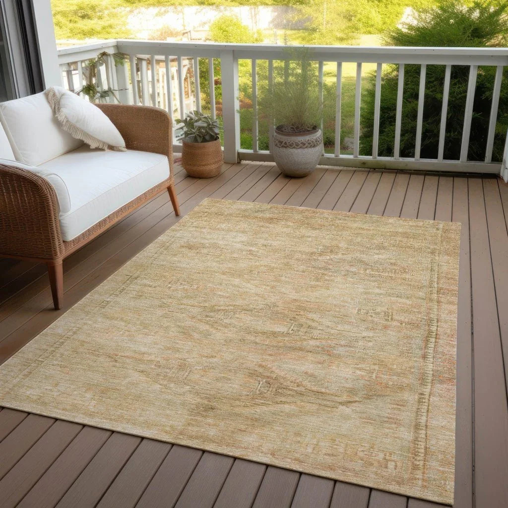 LOOMLAN Rugs Emalisse Ivory Washable Indoor-Outdoor Rug