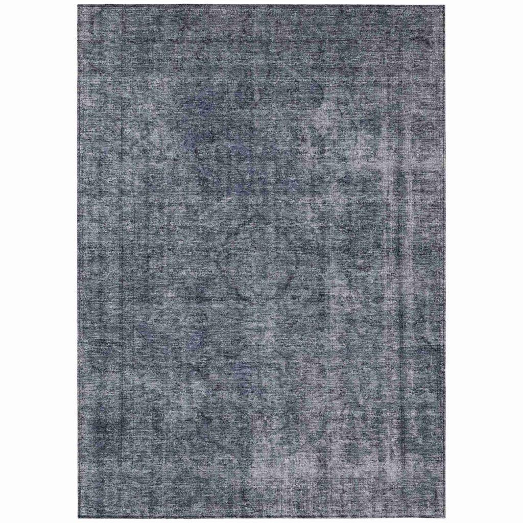 LOOMLAN Rugs Emberith Blue Washable Indoor-Outdoor Rug