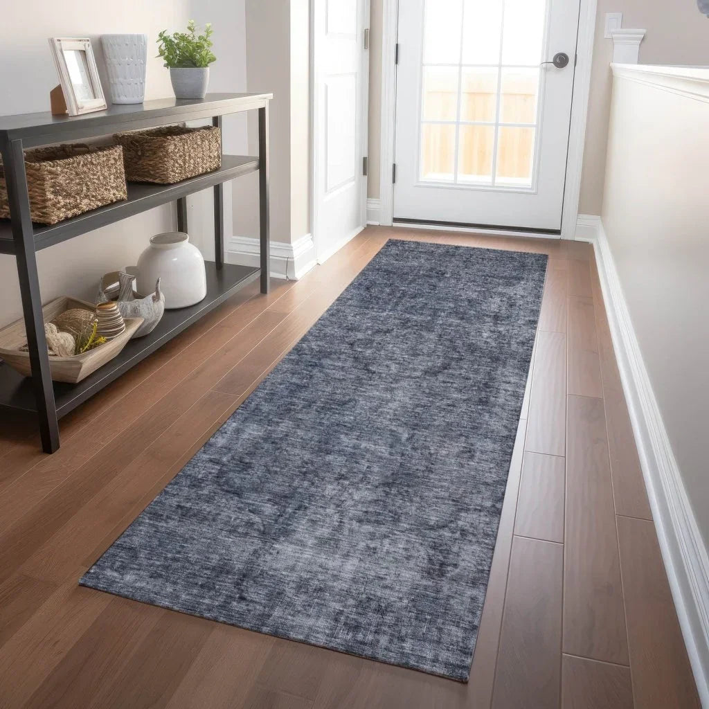 LOOMLAN Rugs Emberith Blue Washable Indoor-Outdoor Rug