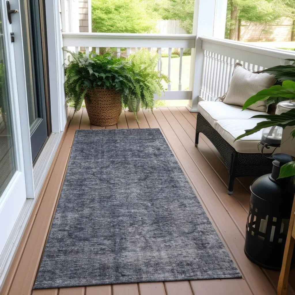 LOOMLAN Rugs Emberith Blue Washable Indoor-Outdoor Rug
