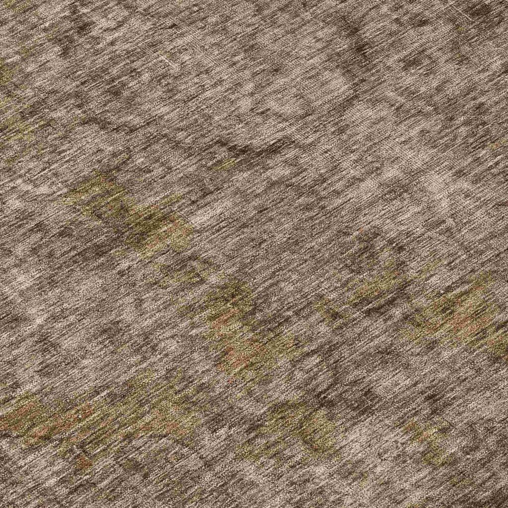 LOOMLAN Rugs Emberith Brown Washable Indoor-Outdoor Rug