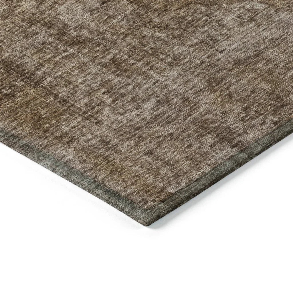 LOOMLAN Rugs Emberith Brown Washable Indoor-Outdoor Rug