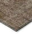LOOMLAN Rugs Emberith Brown Washable Indoor-Outdoor Rug