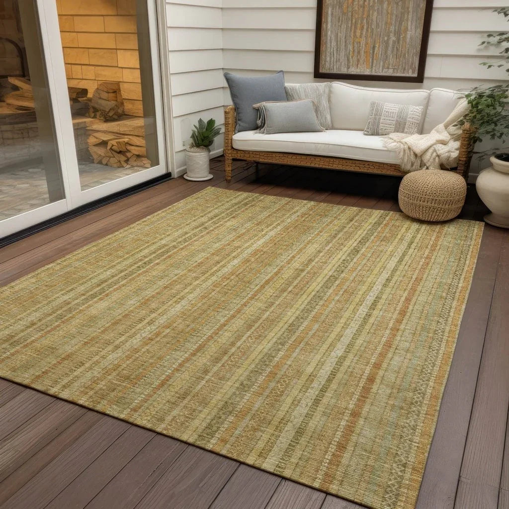 LOOMLAN Rugs Emberith Gold Washable Indoor-Outdoor Rug