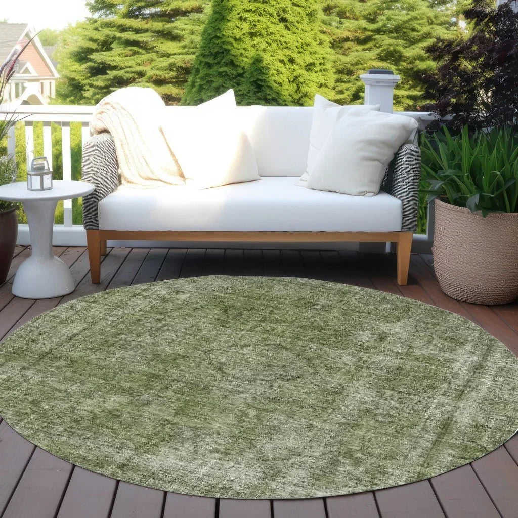 LOOMLAN Rugs Emberith Green Washable Indoor-Outdoor Rug