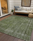 LOOMLAN Rugs Emberith Green Washable Indoor-Outdoor Rug
