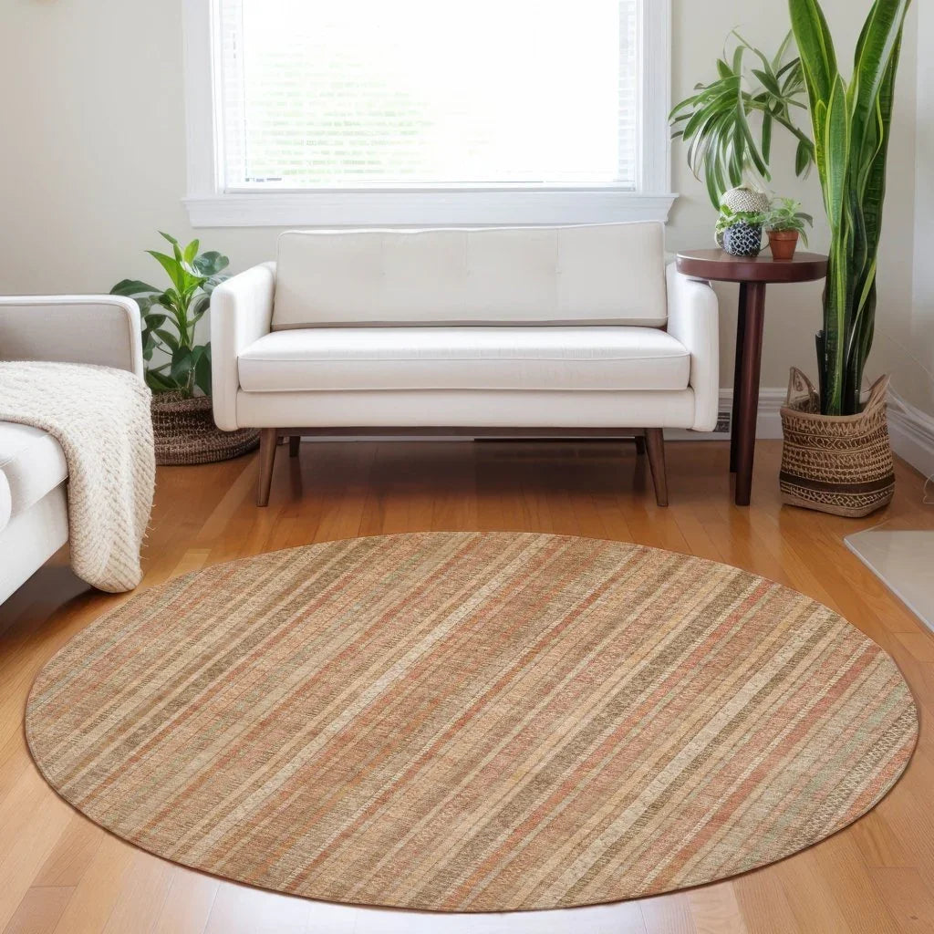 LOOMLAN Rugs Emberith Orange Washable Indoor-Outdoor Rug