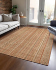 LOOMLAN Rugs Emberith Orange Washable Indoor-Outdoor Rug