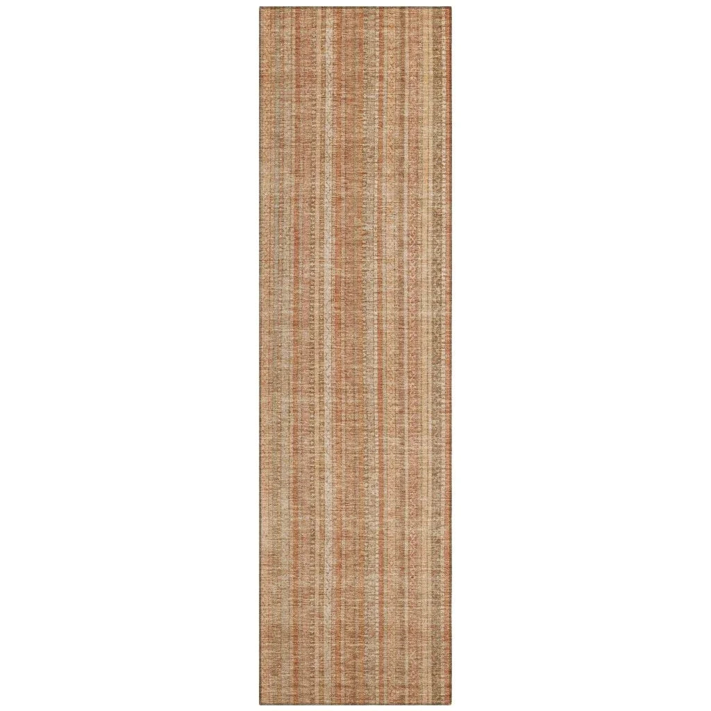 LOOMLAN Rugs Emberith Orange Washable Indoor-Outdoor Rug