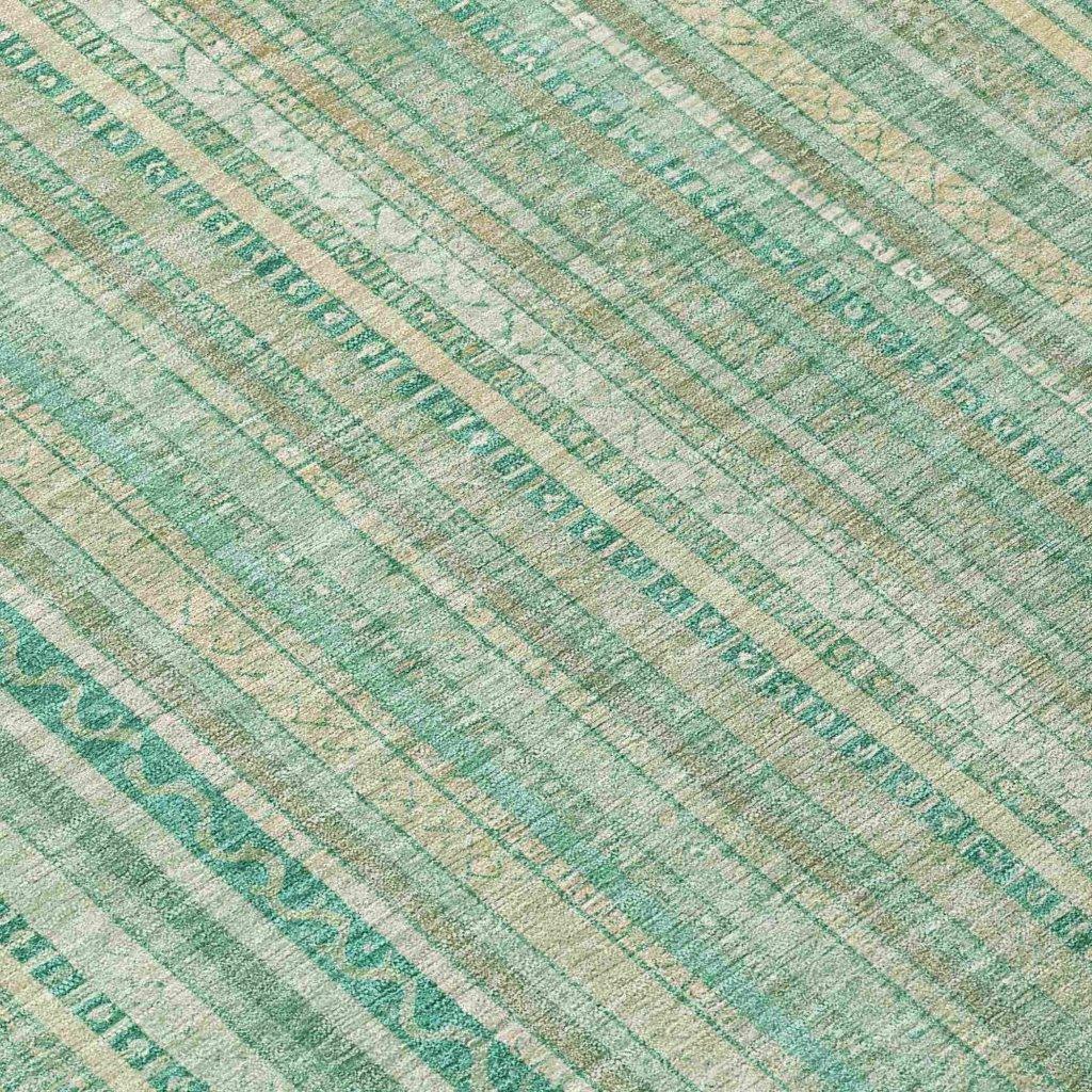 LOOMLAN Rugs Emberith Teal Washable Indoor-Outdoor Rug