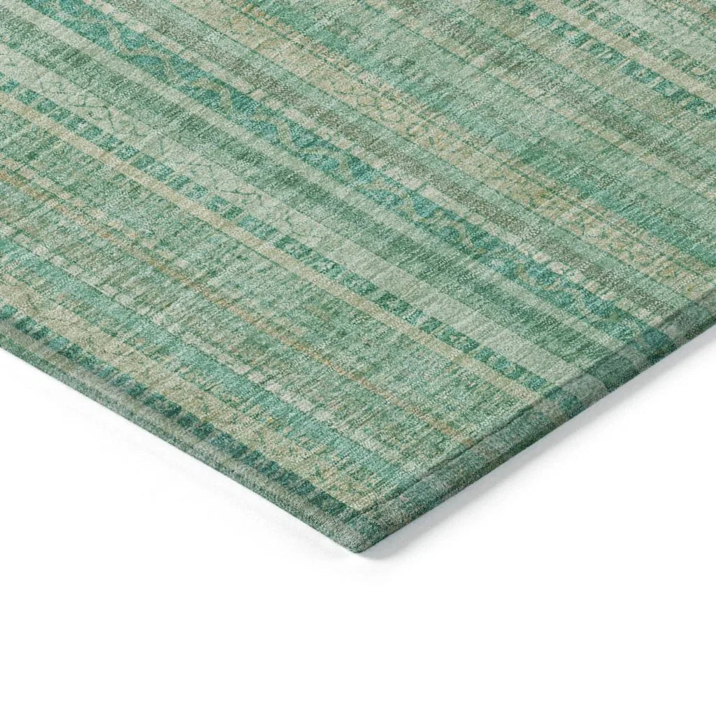 LOOMLAN Rugs Emberith Teal Washable Indoor-Outdoor Rug