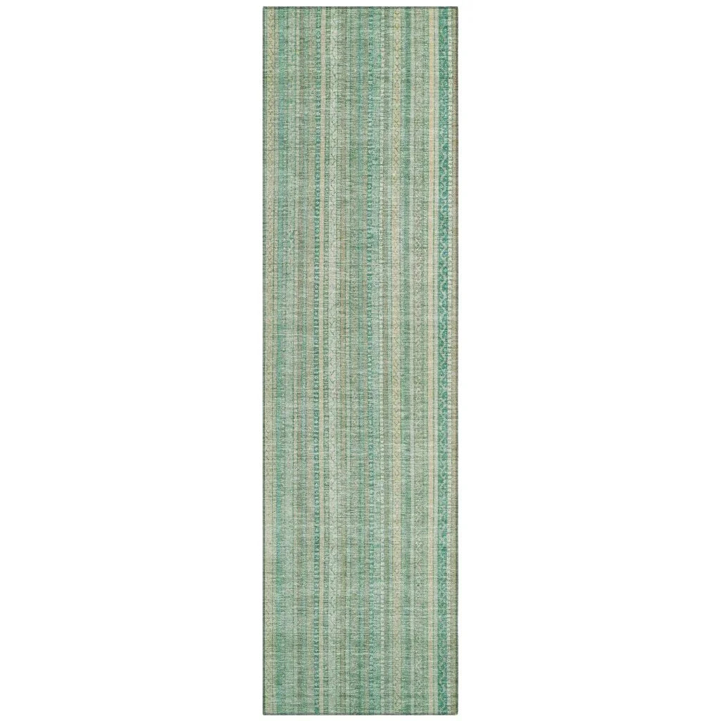 LOOMLAN Rugs Emberith Teal Washable Indoor-Outdoor Rug
