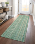 LOOMLAN Rugs Emberith Teal Washable Indoor-Outdoor Rug