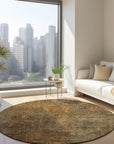 Addison Rugs Faded Rhythm Brown Washable Indoor-Outdoor Rug