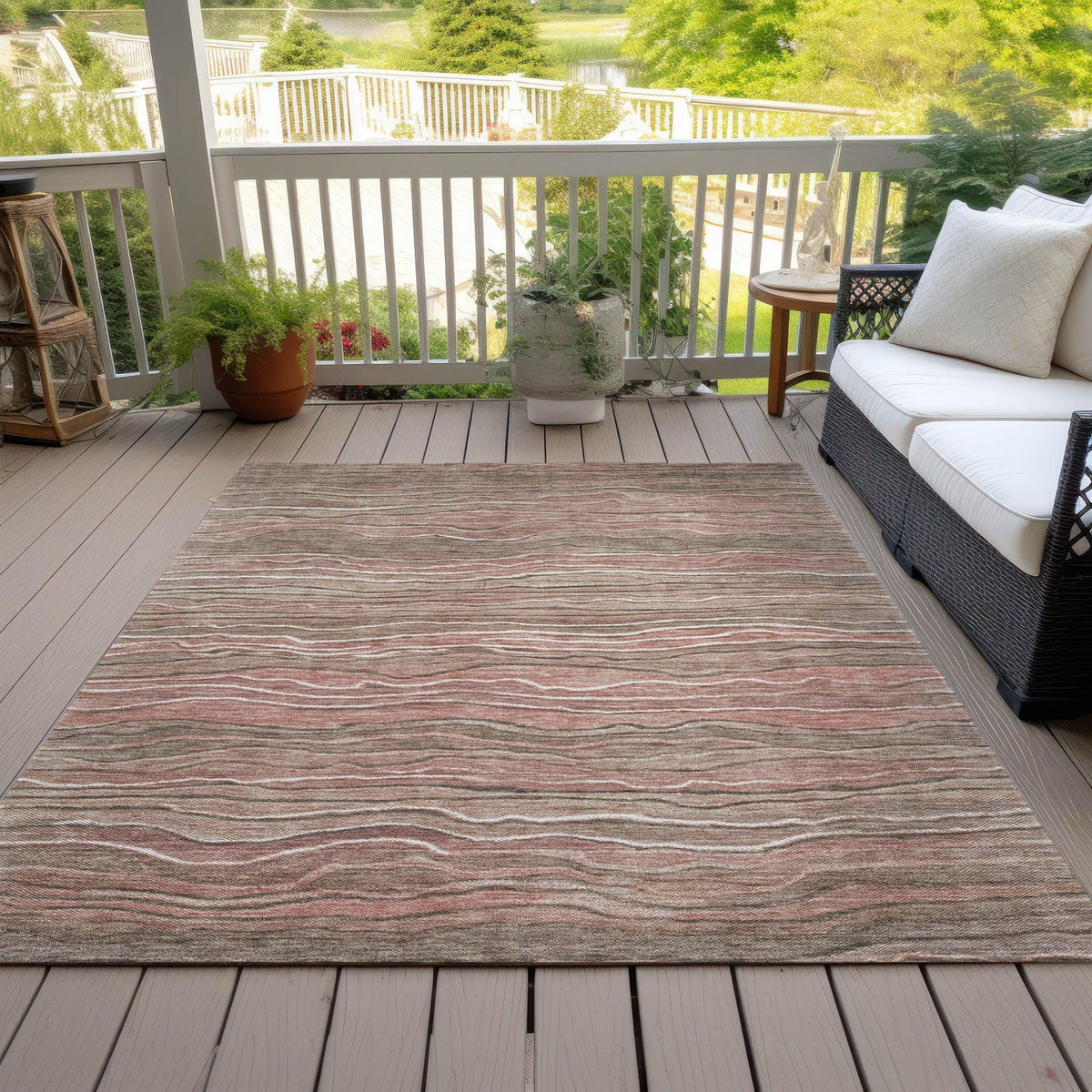 Addison Rugs Faerain Brown Washable Indoor-Outdoor Rug