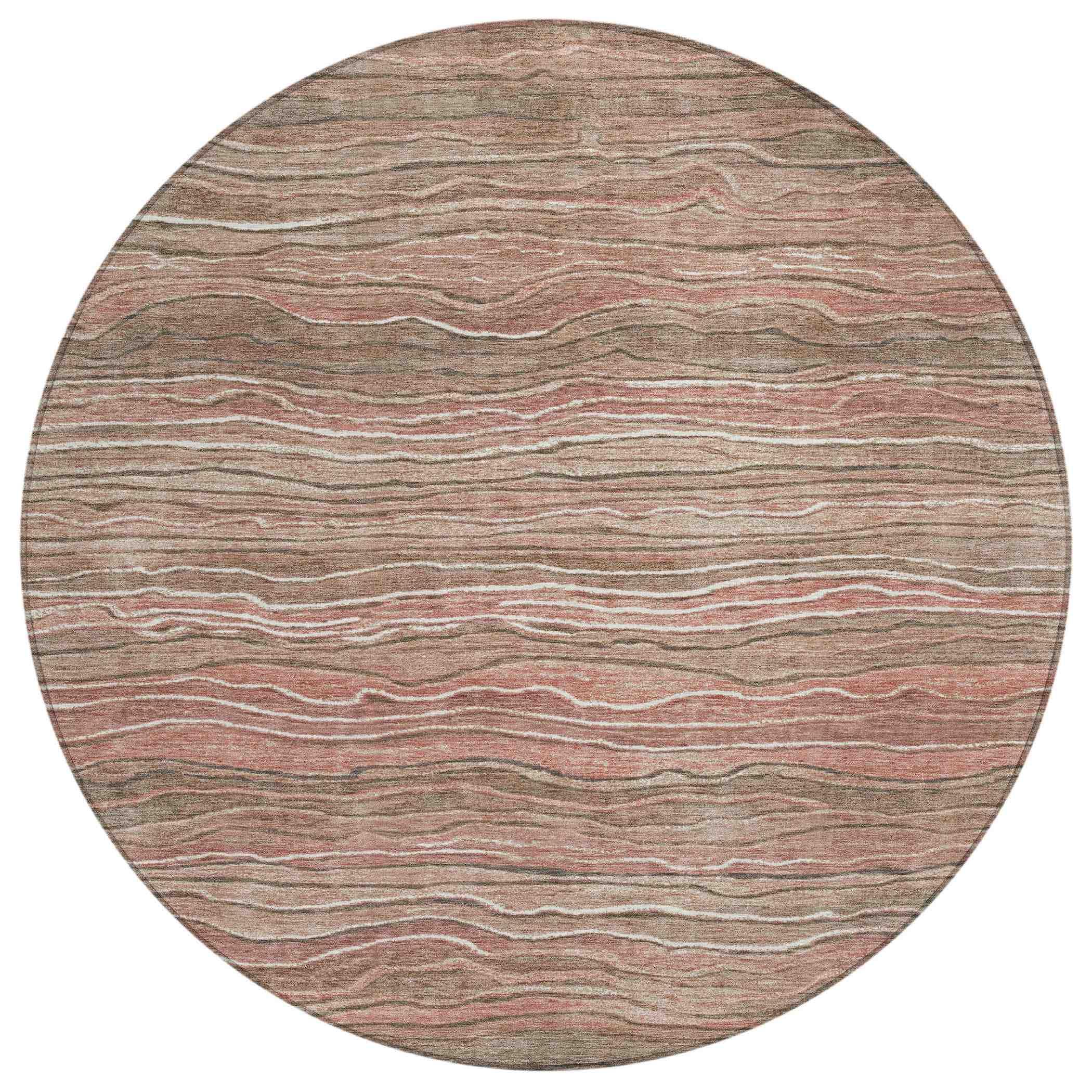 Faerain Brown Washable Indoor-Outdoor Rug