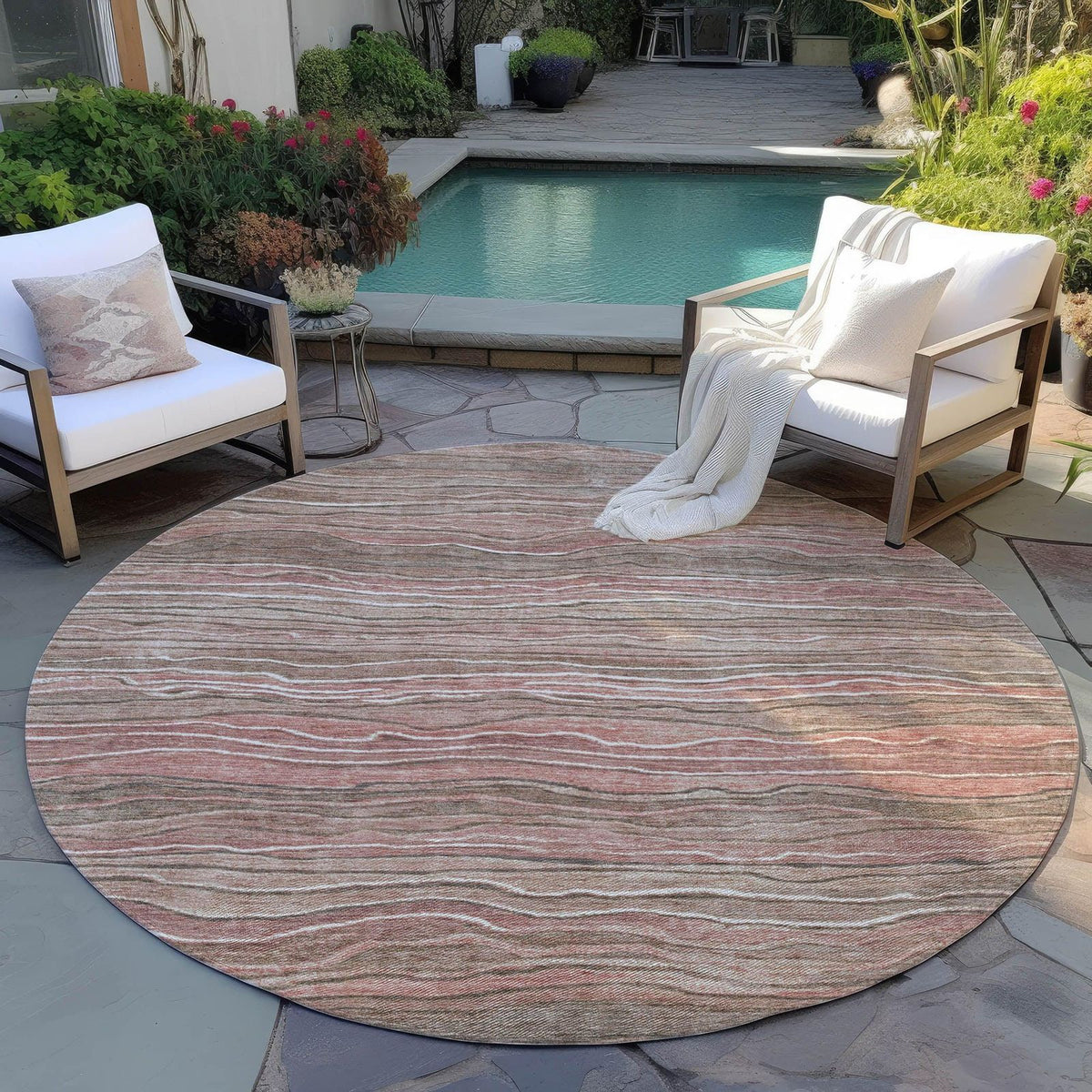 Addison Rugs Faerain Brown Washable Indoor-Outdoor Rug
