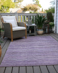 Faerain Purple Washable Indoor-Outdoor Rug