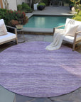 Faerain Purple Washable Indoor-Outdoor Rug