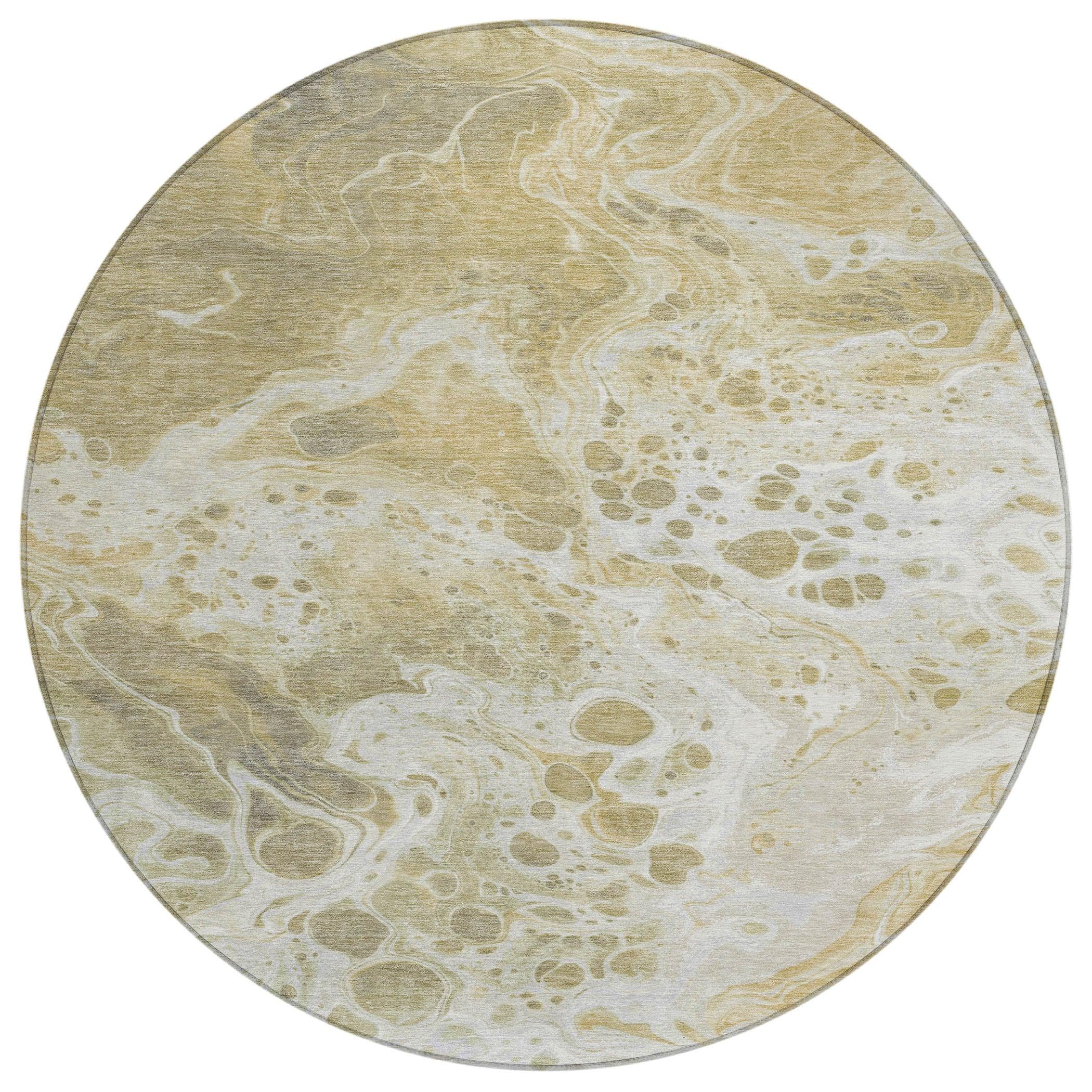 Faerara Gold Washable Indoor-Outdoor Rug
