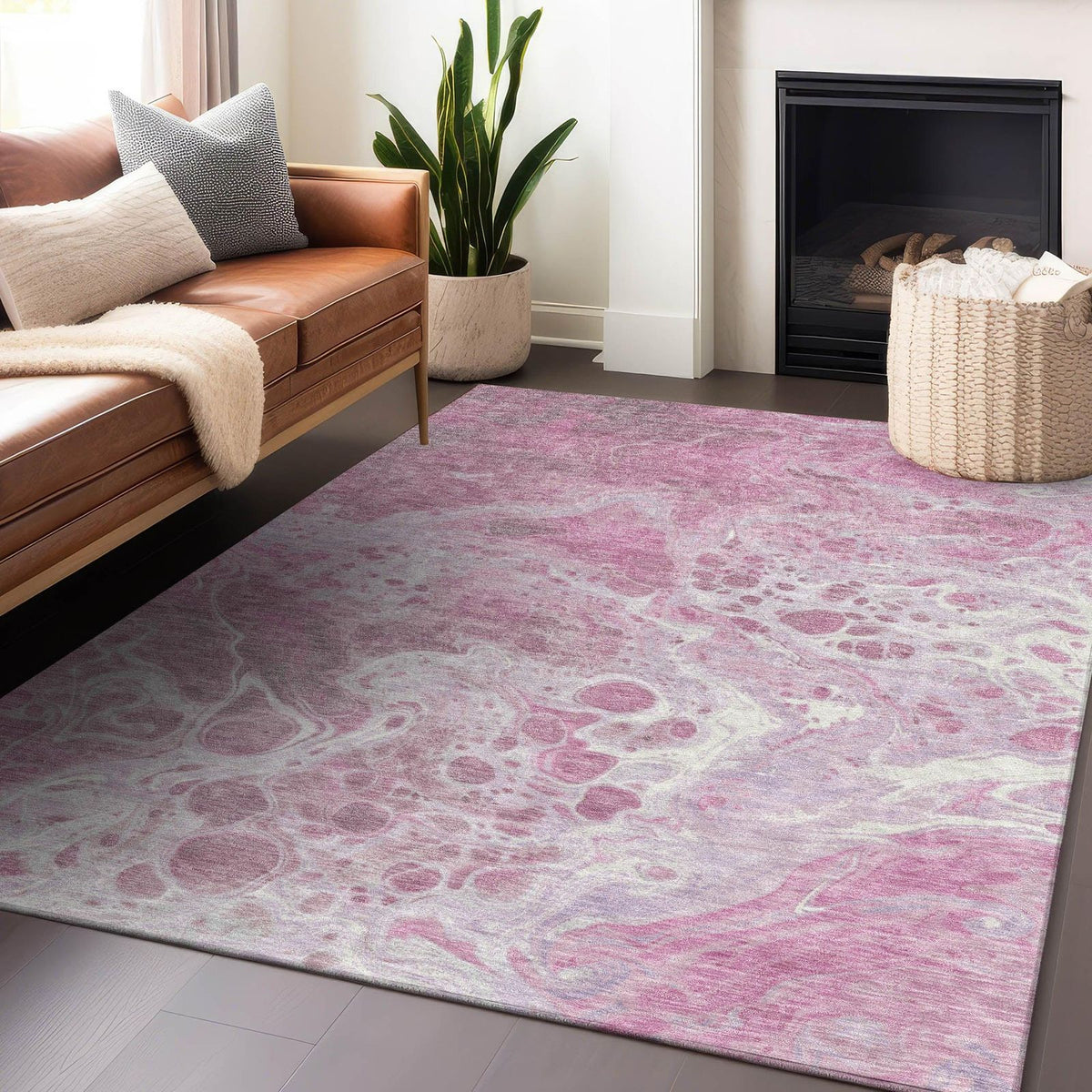 Addison Rugs Faerara Pink Washable Indoor-Outdoor Rug