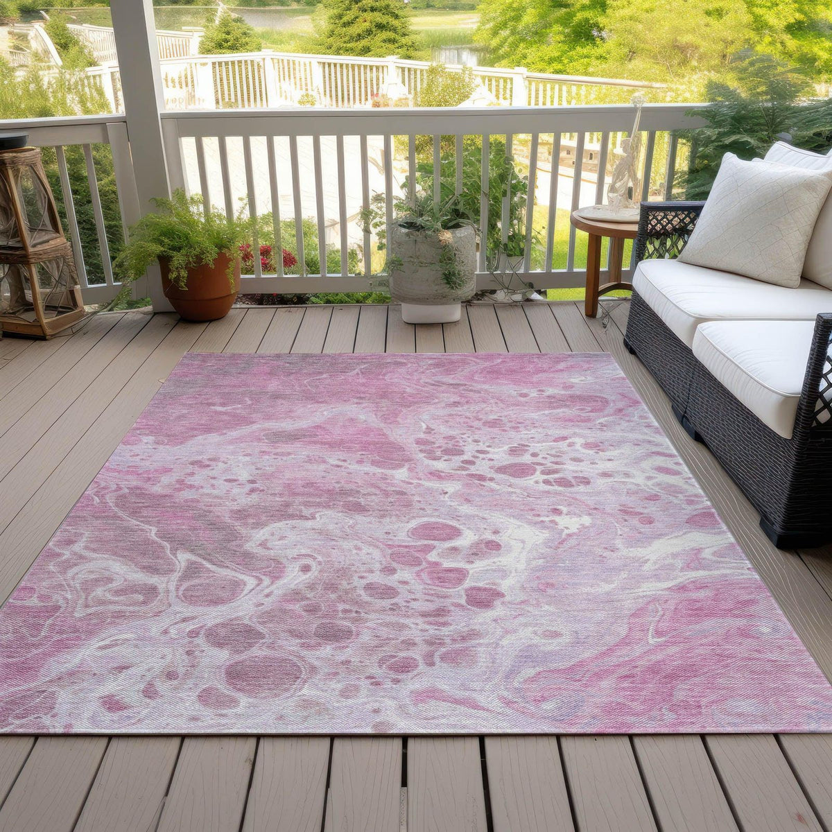 Addison Rugs Faerara Pink Washable Indoor-Outdoor Rug