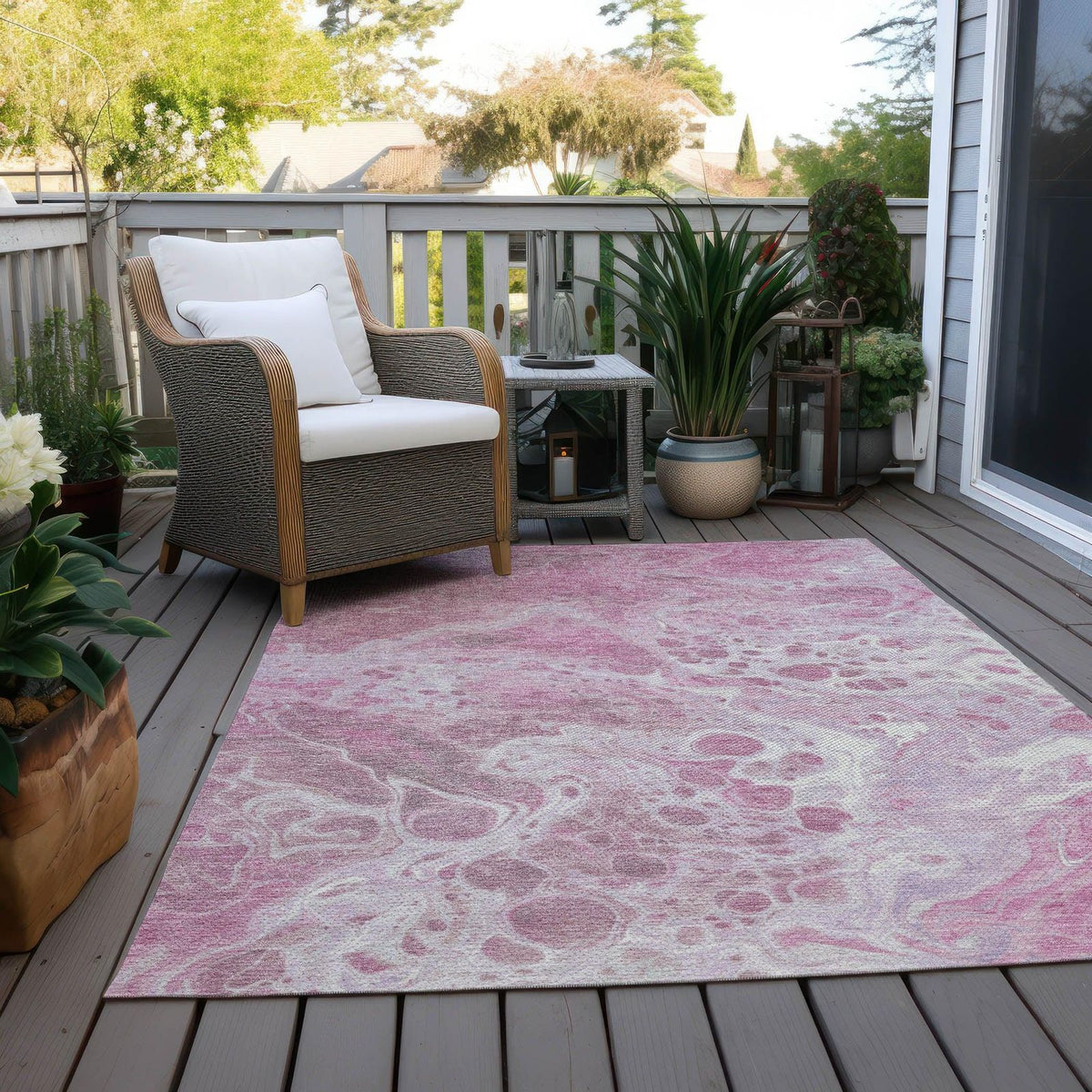 Addison Rugs Faerara Pink Washable Indoor-Outdoor Rug