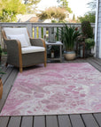 Faerara Pink Washable Indoor-Outdoor Rug