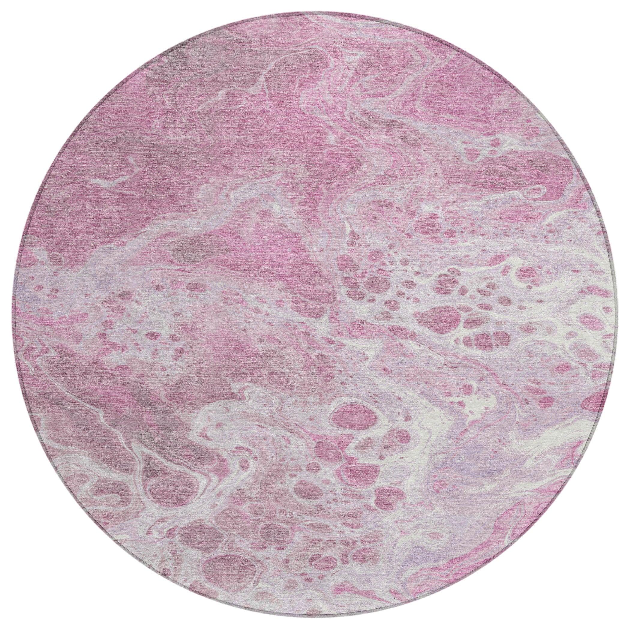 Faerara Pink Washable Indoor-Outdoor Rug