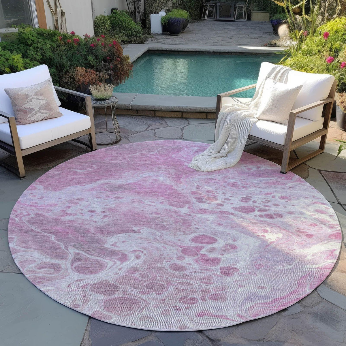 Addison Rugs Faerara Pink Washable Indoor-Outdoor Rug