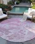 Faerara Pink Washable Indoor-Outdoor Rug