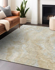 Faerel Brown Washable Indoor-Outdoor Rug