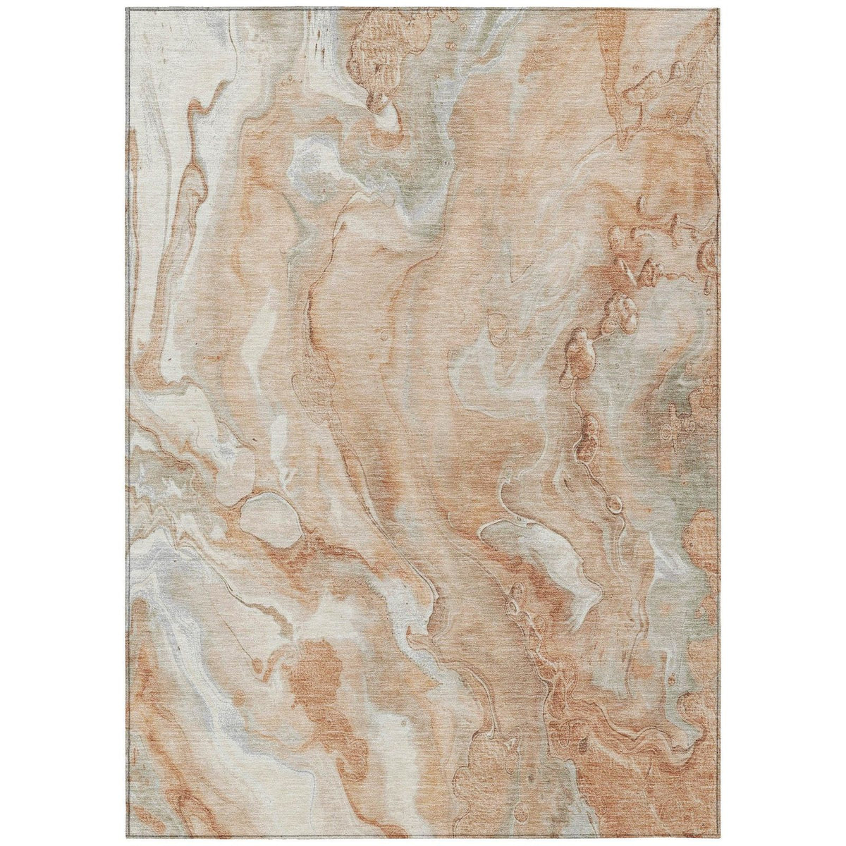 Addison Rugs Faerel Orange Washable Indoor-Outdoor Rug