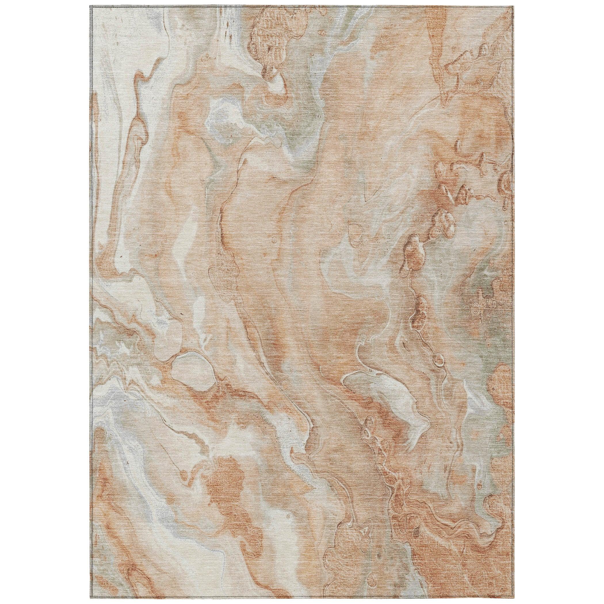 Addison Rugs Faerel Orange Washable Indoor-Outdoor Rug
