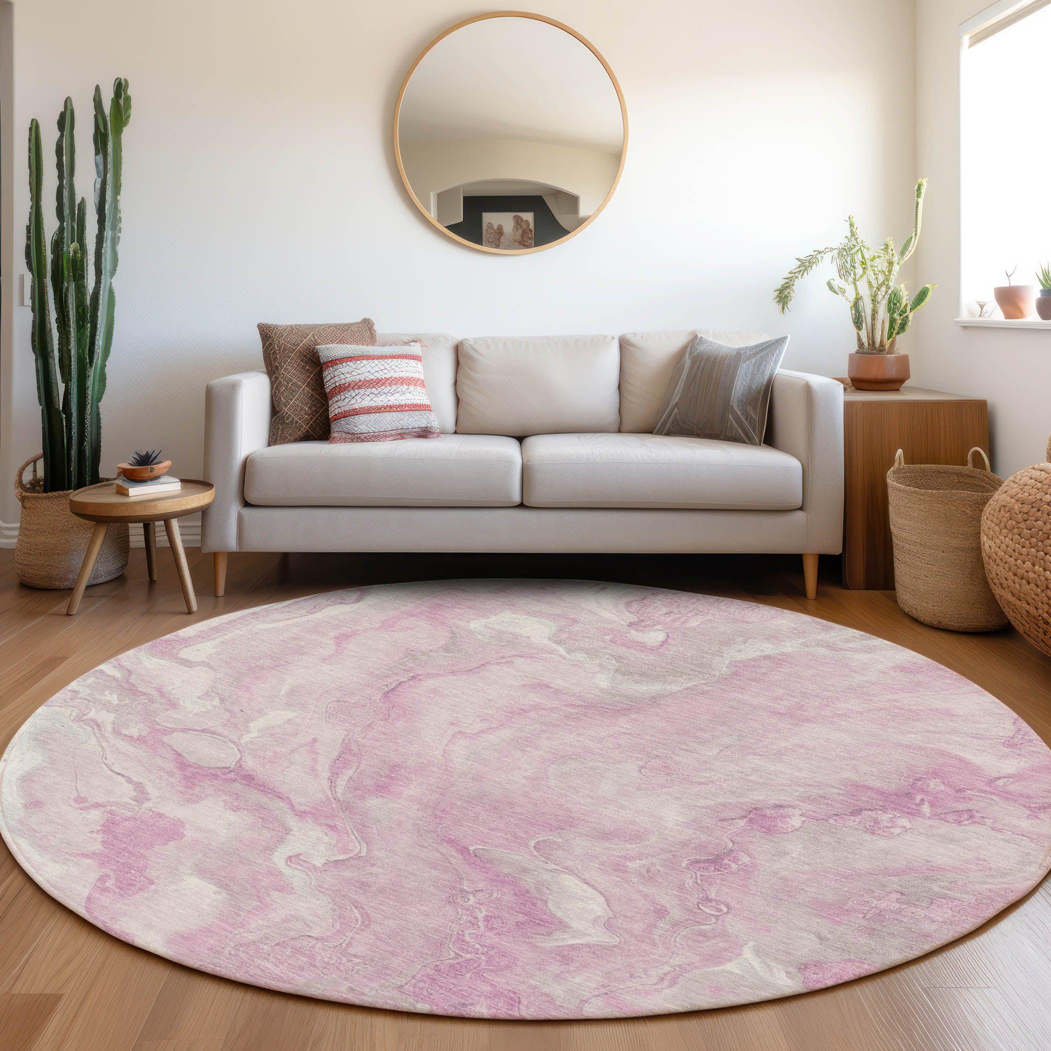 Addison Rugs Faerel Pink Washable Indoor-Outdoor Rug