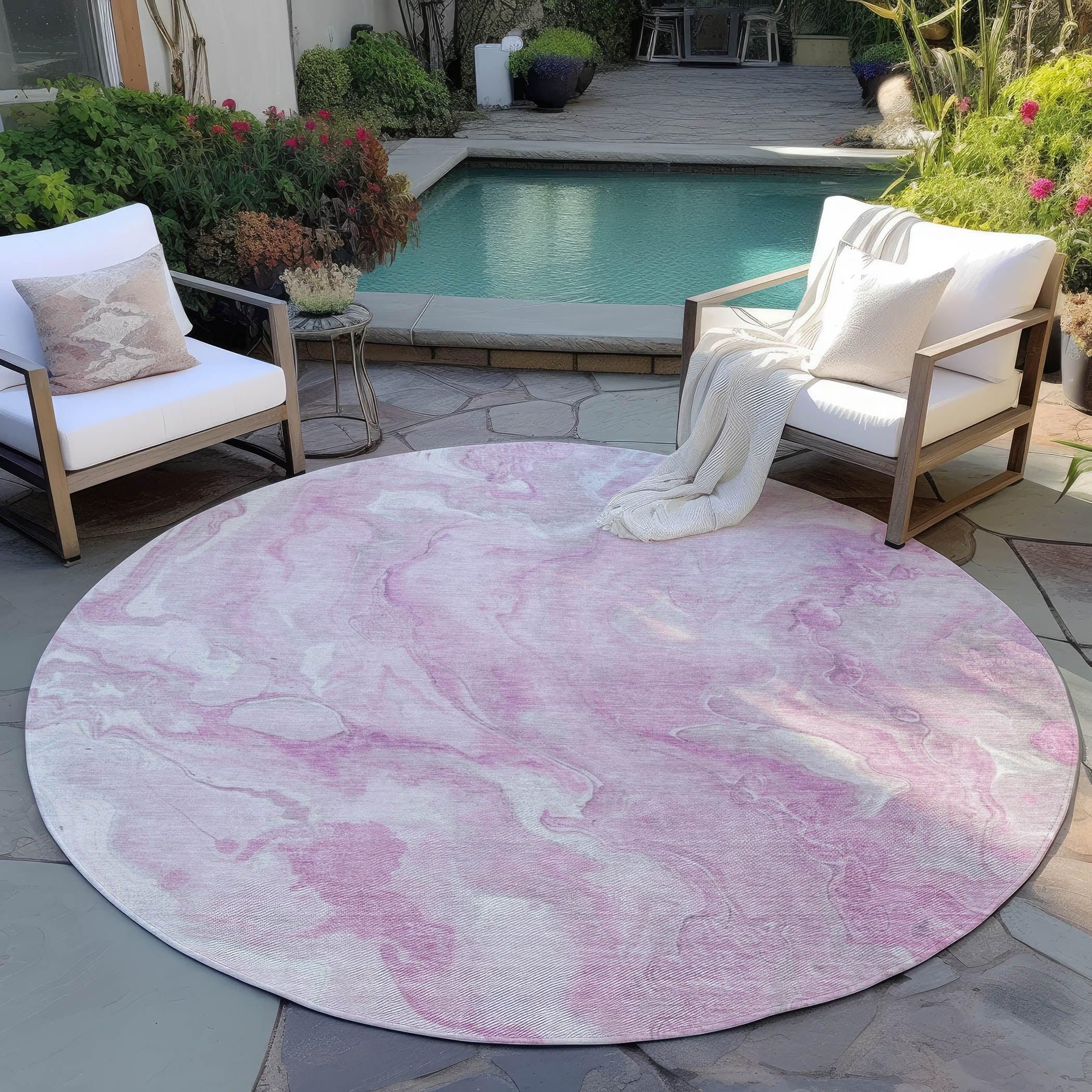 Addison Rugs Faerel Pink Washable Indoor-Outdoor Rug