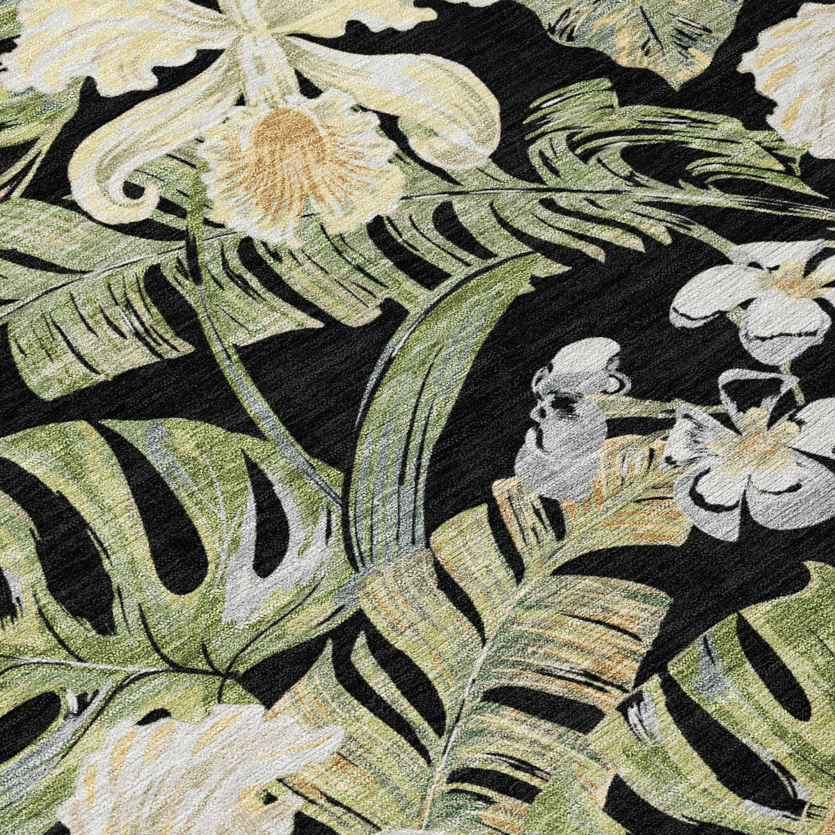 Addison Rugs Faereth Black Washable Indoor-Outdoor Rug