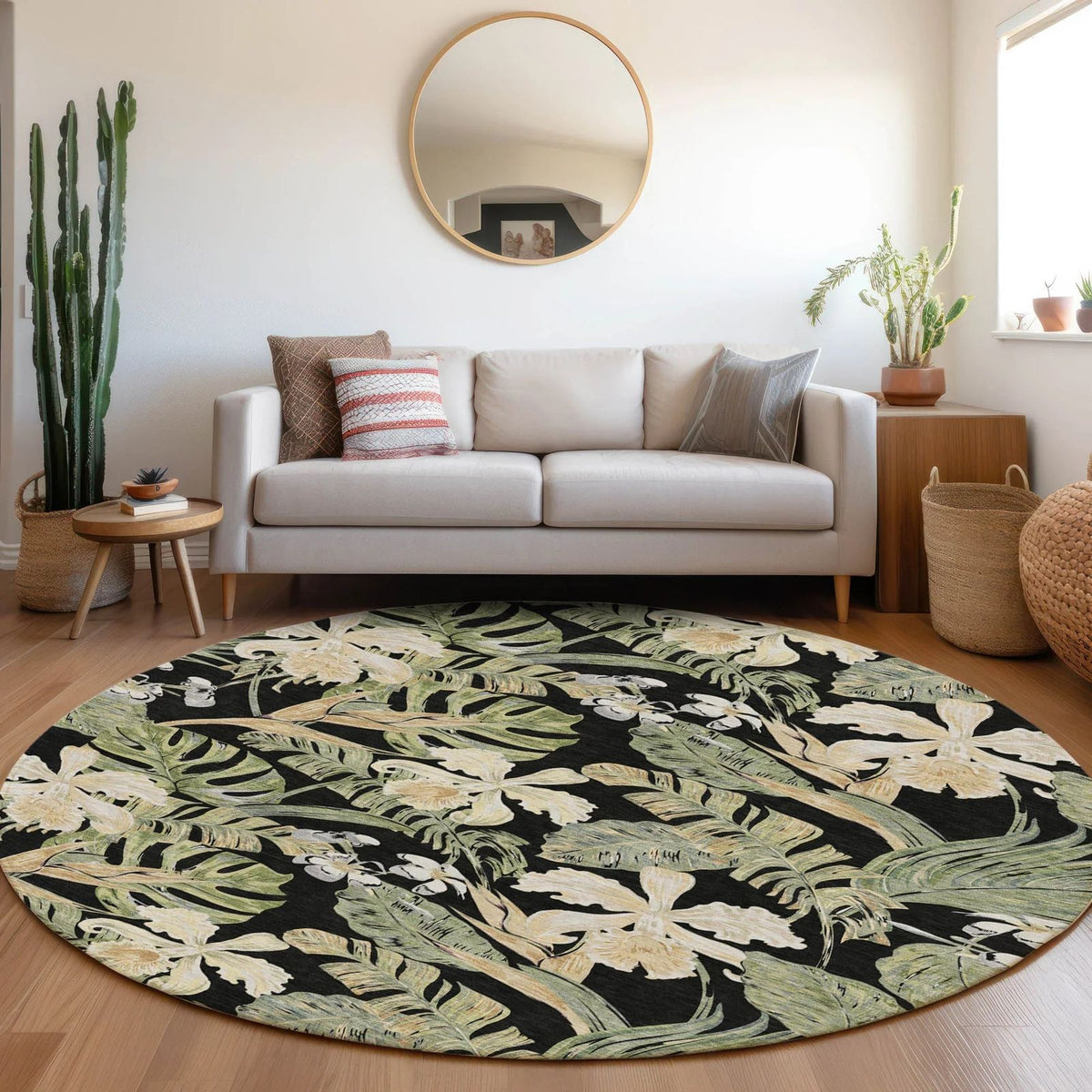 Addison Rugs Faereth Black Washable Indoor-Outdoor Rug
