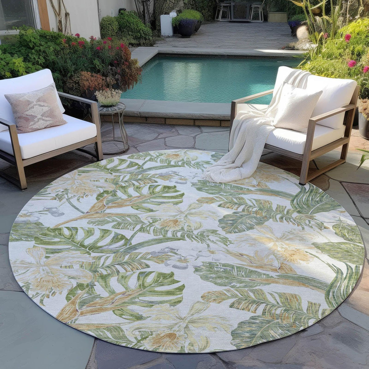 Addison Rugs Faereth Ivory Washable Indoor-Outdoor Rug