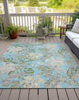 Addison Rugs Faereth Teal Washable Indoor-Outdoor Rug